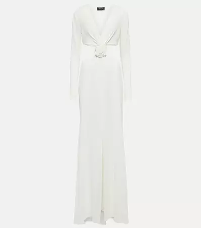 Embellished Cutout Gown in White - Blumarine | Mytheresa
