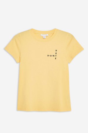 'Don't Hate Crossword' T-Shirt - T-Shirts - Clothing - Topshop USA