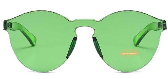 Green Rimless Sunglasses