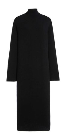 black turtleneck sweater dress