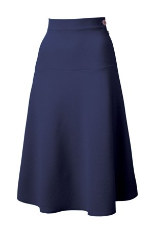 Pretty 40s Navy A line Crepe Swing Skirt - 1940s | Weekend Doll