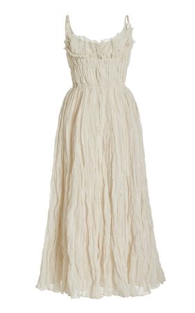 Brigitte Ruffled Cotton-Blend Midi Dress By Altuzarra | Moda Operandi