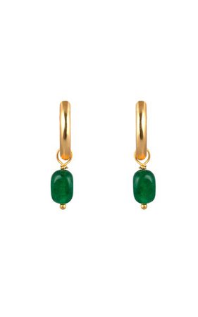 Gold-Plated Lani Jade Earrings By Valére | Moda Operandi