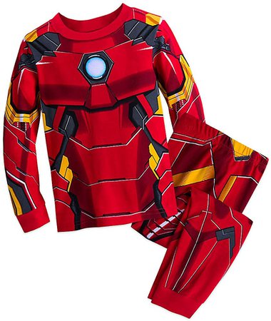 Amazon.com: Marvel Iron Man Costume PJ PALS Pajamas Set for Boys, Red, 2: Clothing