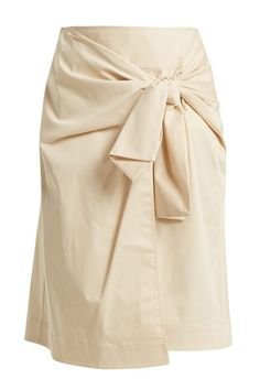 tie front linen skirt