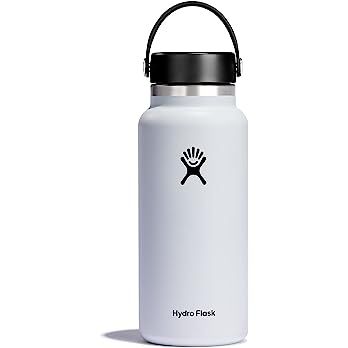Amazon.com : Hydro Flask Wide Mouth Bottle with Flex Cap White 32 oz : Sports & Outdoors
