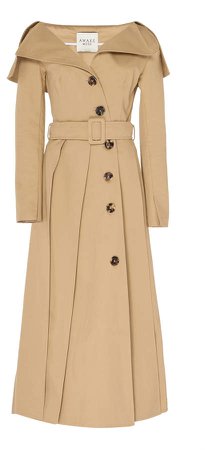Off-The-Shoulder Cotton Trench