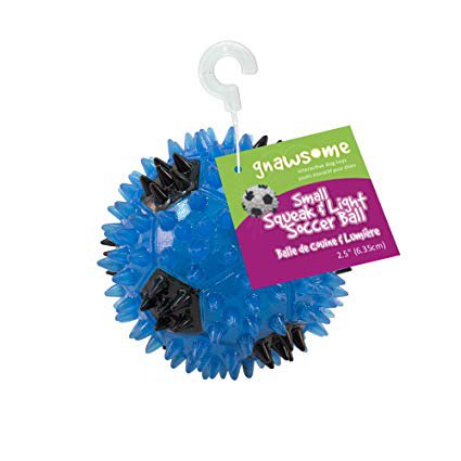 Pet Supplies : Gnawsome 2.5" Squeak & Light Soccer Ball Dog Toy - Small, Promotes Dental and Gum Health for Your Pet, Colors will vary : Amazon.com