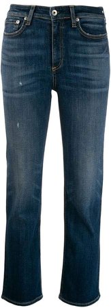cropped slim-fit jeans