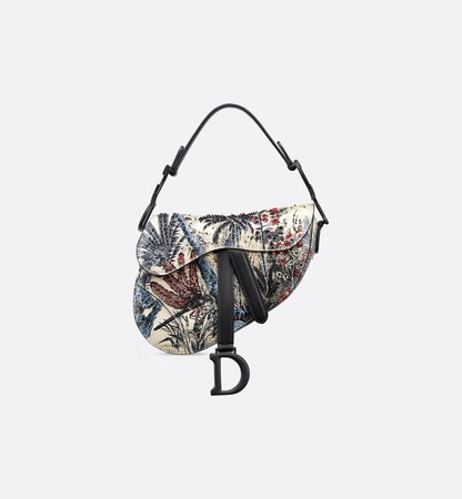 Mini Saddle bag in embroidered calfskin - Bags - Women's Fashion | DIOR