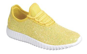Yellow Glitter Sneakers