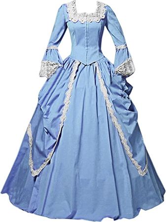 Amazon.com: I-Youth Womens Lace Marie Antoinette Ball Gown Dress Victorian Costume Dresses (XS, Sky blue) : Clothing, Shoes & Jewelry