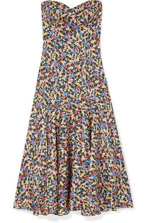 Veronica Beard | Annika floral-print silk-blend jacquard midi dress | NET-A-PORTER.COM