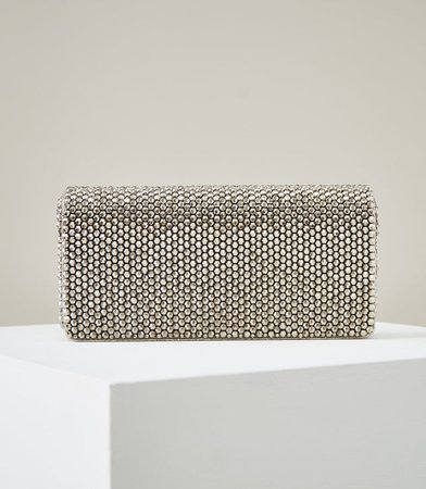 Zoey Silver Embellished Clutch Bag – REISS