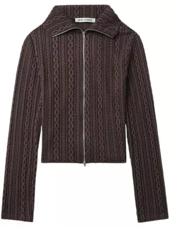 OUR LEGACY patterned-jacquard Cardigan - Farfetch