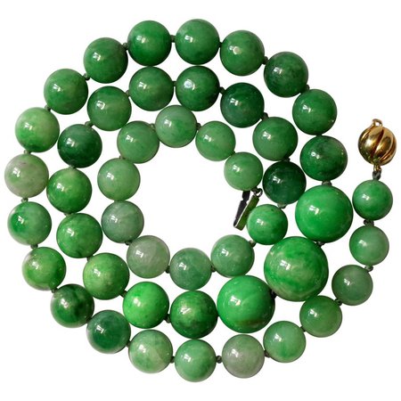 Certified Untreated Jade Necklace