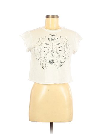 Truly Madly Deeply 100% Cotton White Short Sleeve T-Shirt Size M - 63% off | thredUP