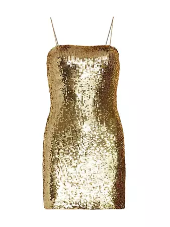Shop Alice + Olivia Nelle Sequined Cut-Out Minidress | Saks Fifth Avenue