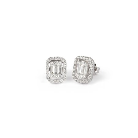 Earrings | Framed Illusion Diamond Studs | Shop Diamond Earrings Online – YESSAYAN - Maison Diamond