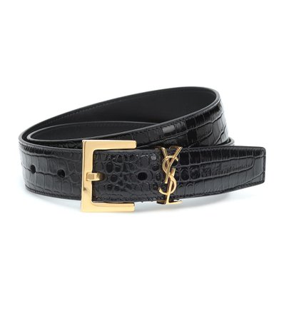 Saint Laurent Monogram Leather Belt |  - Mytheresa