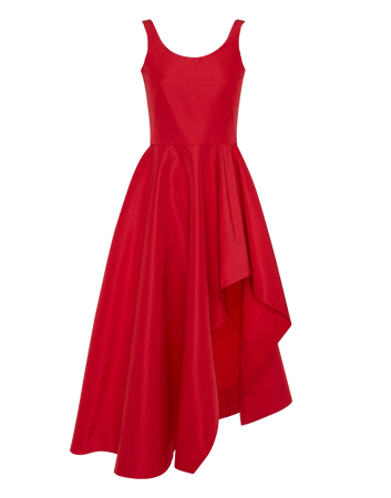 Alexander McQueen | Asymmetric Drape Dress in Lust Red 1 (Dei5 edit)