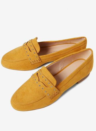 Mustard Microfibre 'Limit' Loafers - Flat Shoes - Shoes - Dorothy Perkins United States