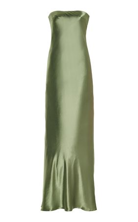 Tie-Back Satin Strapless Maxi Slip Dress By Third Form | Moda Operandi