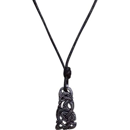 Viking Dragon Necklace - Silver