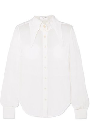 Saint Laurent | Silk-chiffon blouse | NET-A-PORTER.COM