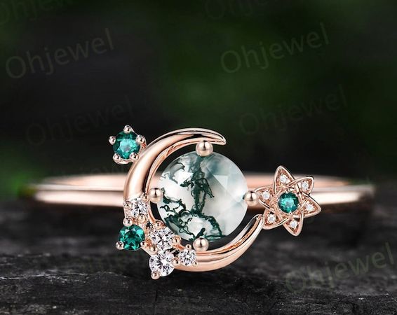 moss opal ring