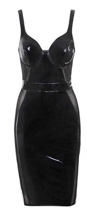 chicthelabel black latex dress