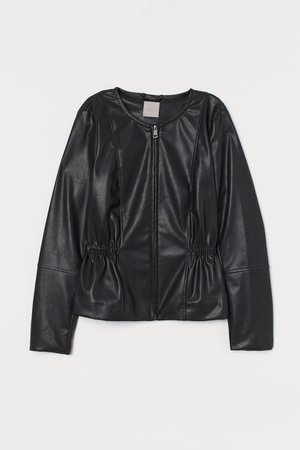 Faux Leather Jacket - Black - Ladies | H&M US