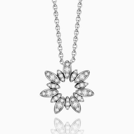 Ice Flower Necklace Silver - Christmas - Gifts