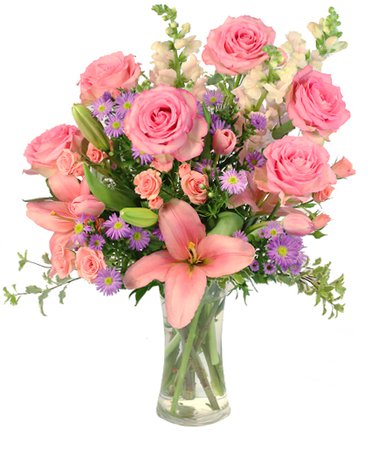 Rose's Blush Vase Arrangement in Spring Green, WI - Prairie Flowers & Gifts