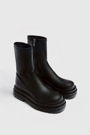Flat stretch ankle boots - pull&bear