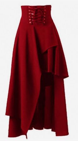 Red Vintage Corset Skirt
