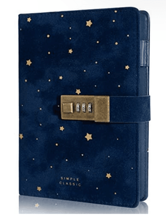 navy star lock diary