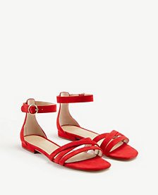 Karmin Suede Flat Sandals | Ann Taylor