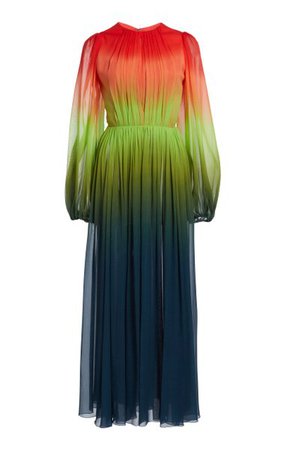 Printed Silk Midi Dress By Elie Saab | Moda Operandi