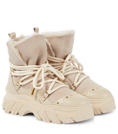 INUIKII - Leather and suede hiking boots | Mytheresa