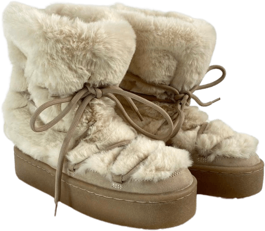 fuzzy winter snow boots, bimbo aesthetic