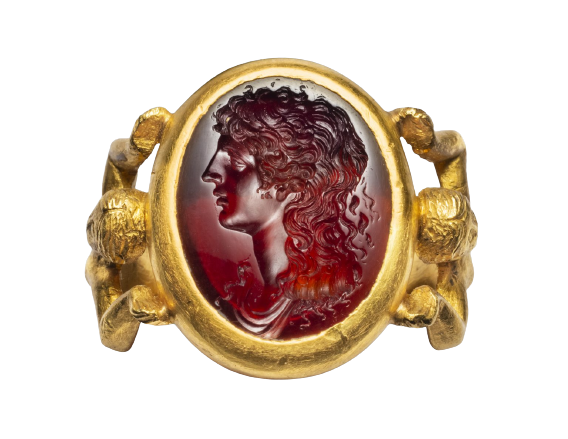 Roman Cornelian Intaglio with the nymph Galatea, goddess of calm seas