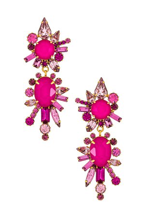 Elizabeth Cole Nina Earrings in Bright Rose | REVOLVE