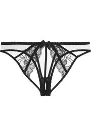 Agent Provocateur | Rozlyn Leavers lace and stretch-tulle underwired balconette bra | NET-A-PORTER.COM