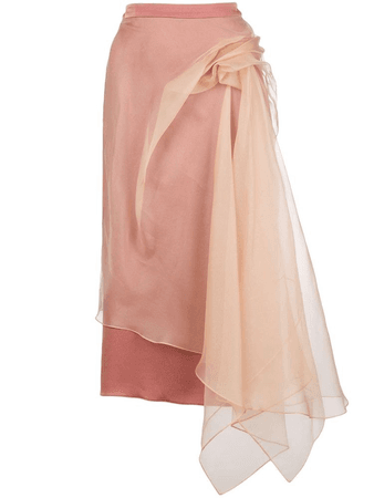 pink + peach skirt