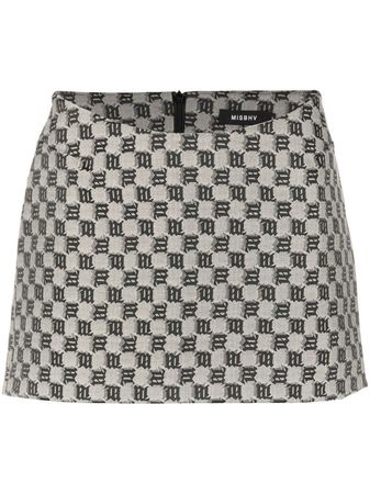 MISBHV monogram-pattern Mini Skirt - Farfetch