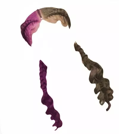 Split Dye Purple and Brown Curly Braids (HVST edit)