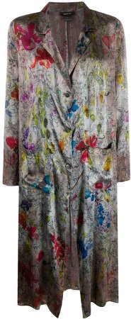 Floral Tapestry-Print Coat