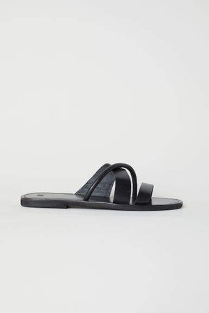 Leather Sandals - Black