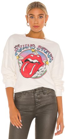 X REVOLVE Rolling Stones In The Clouds Oversized Sweatshirt